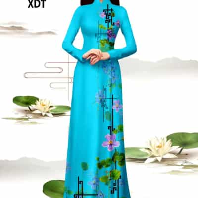 Vải áo dài màu xanh dương nhạt